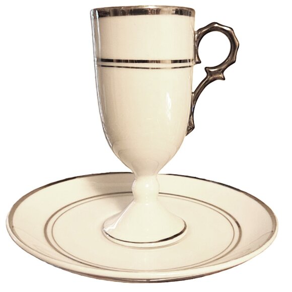 espresso cup and saucer, coffee cup, empire espresso cup, cottage kitchen - Picture 5 of 11